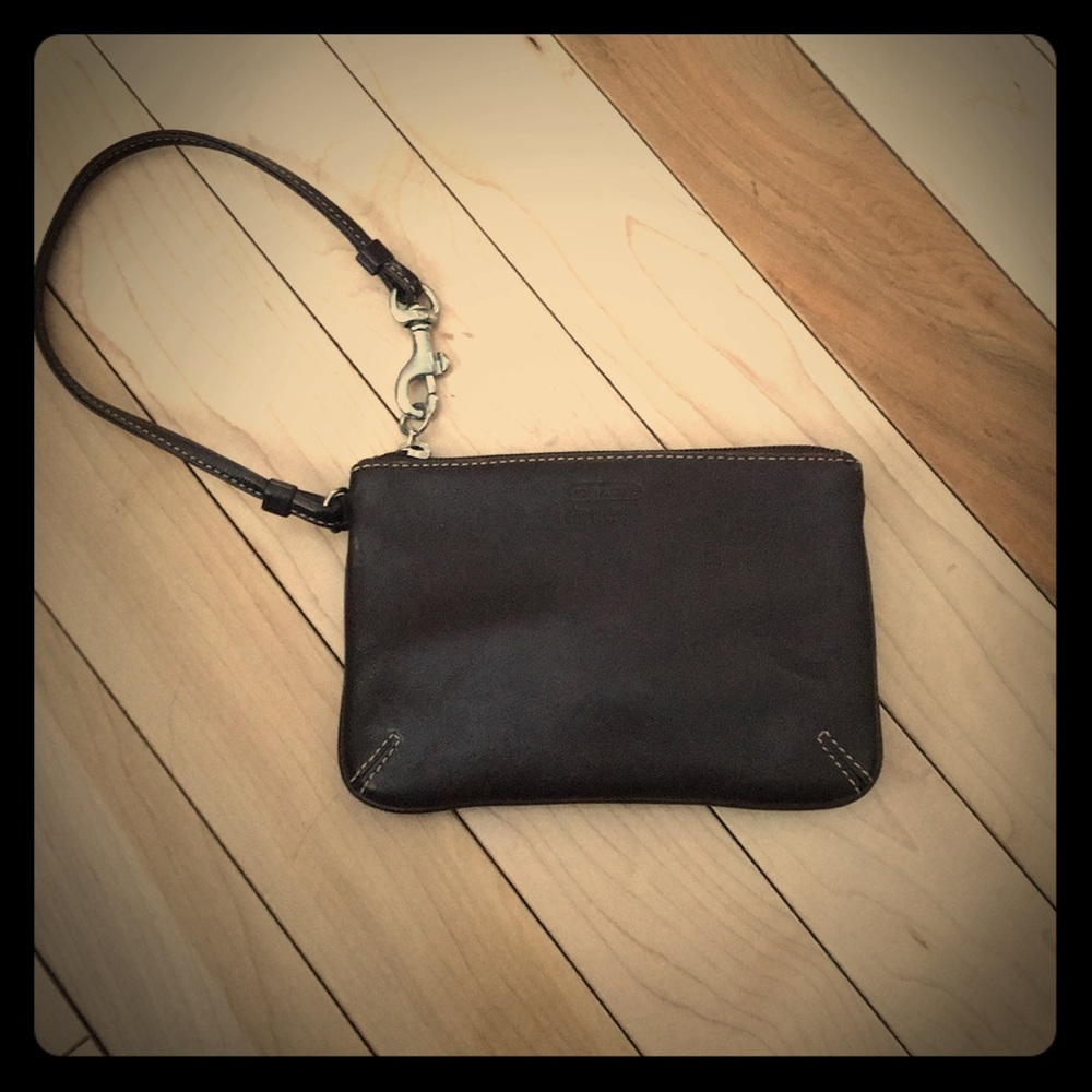 Brown coach wristlet